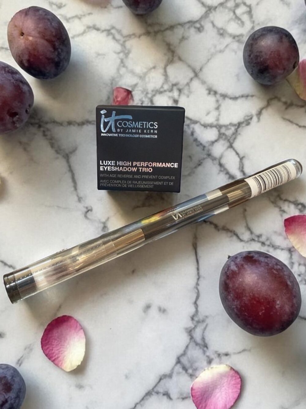 iT Cosmetics Luxe High Performance Eyeshadow Trio "Naturally Pretty in Plum" NEW